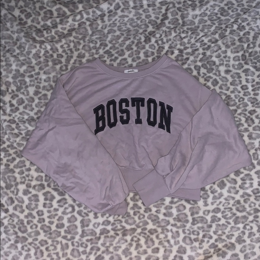 Boston Lavander cropped sweatshirt
